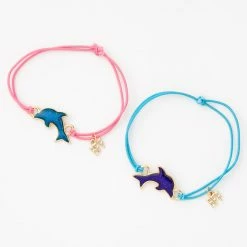 Best Sale ✨ Claire's Best Friends Dolphin Mood Adjustable Cord Bracelets - 2 Pack ✨