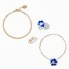 Cheapest 💯 Claire's Blue Marble Bracelets & Gold Rings Set - 4 Pack 😉 -Claire’s Shop 11296 1