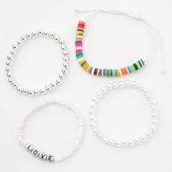 Cheap π Claire's Love Mixed Bracelet Set - 4 Pack β