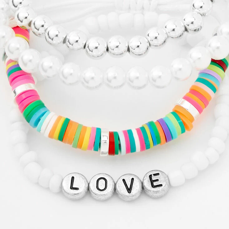 Cheap π Claire's Love Mixed Bracelet Set - 4 Pack β 4 Cheap π Claire's Love Mixed Bracelet Set - 4 Pack β - Image 2