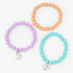 Cheap βοΈ Claire's Club Matte Unicorn Beaded Stretch Bracelets (3 Pack) π