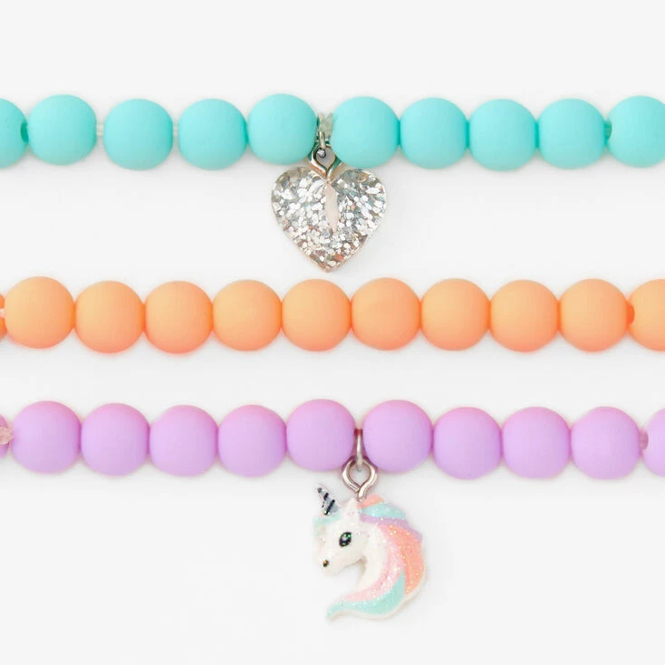 Cheap ✔️ Claire's Club Matte Unicorn Beaded Stretch Bracelets (3 Pack) 🎉 4 Cheap ✔️ Claire's Club Matte Unicorn Beaded Stretch Bracelets (3 Pack) 🎉 - Image 2