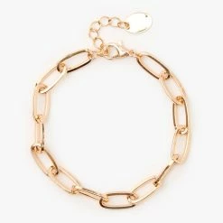 Buy ???? Claire's Gold Paperclip Link Chain Bracelet ⌛