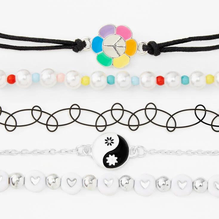90s Assorted Bracelet Set - 5 Pack Promo ✨ Claire's 90s Assorted Bracelet Set - 5 Pack ???? -Claire’s Shop 23869 2