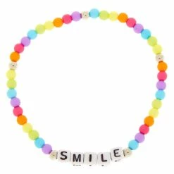 Outlet ???? Claire's Rainbow Smile Beaded Stretch Bracelet ????