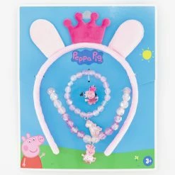 Deals 😍 Claire's Peppa Pig™ Ears Headband And Jewellery Set – 4 Pack 😀