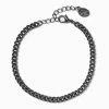 Cheapest ???? Claire's Hematite 3MM Curb Chain Link Bracelet ???? -Claire’s Shop 29232 1