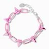 Brand new 🌟 Claire's Pink Spike Paperclip Chain Bracelet 💯 -Claire’s Shop 29355 1