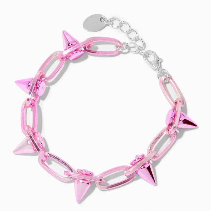 Pink Spike Paperclip Chain Bracelet Brand new ???? Claire's Pink Spike Paperclip Chain Bracelet ???? -Claire’s Shop 29355 1