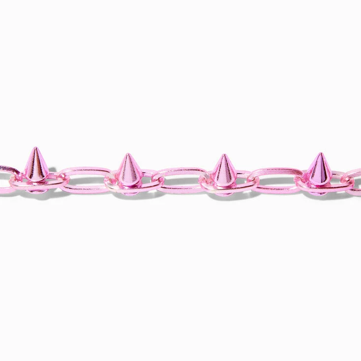 Pink Spike Paperclip Chain Bracelet Brand new ???? Claire's Pink Spike Paperclip Chain Bracelet ???? -Claire’s Shop 29355 2