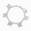 Best Pirce ✨ Claire's Silver Filigree Butterfly Curb Chain Charm Bracelet ✨ -Claire’s Shop 29657 1