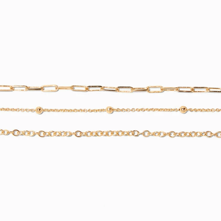 Wholesale π Claire's Gold Daisy Toggle & Chain Bracelets - 3 Pack π 4 Wholesale π Claire's Gold Daisy Toggle & Chain Bracelets - 3 Pack π - Image 2
