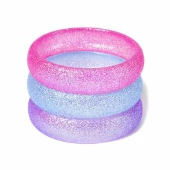Flash Sale 💯 Claire's Club Glitter Bangle Bracelets - 3 Pack 🎉