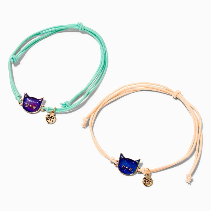 Best Friends Mood Cat Pastel Adjustable Cord Bracelets - 2 Pack Promo ❤️ Claire's Best Friends Mood Cat Pastel Adjustable Cord Bracelets - 2 Pack ???? -Claire’s Shop 36028 1