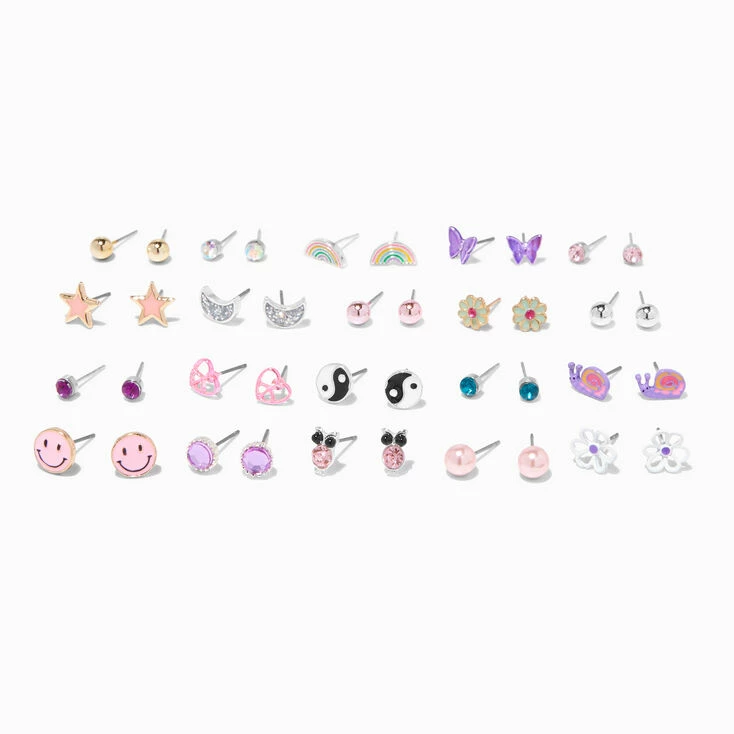 Cheapest π Claire's Mixed Metal Icon Stud Earrings - 20 Pack π 2 Cheapest π Claire's Mixed Metal Icon Stud Earrings - 20 Pack π