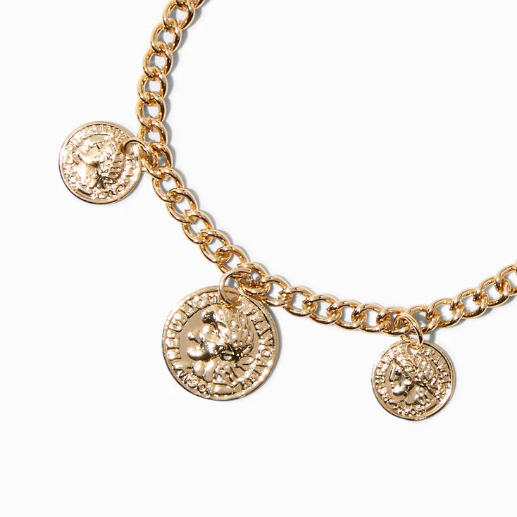 Deals 🛒 Claire's Club Gold Coin Charm Chainlink Bracelet 🔥 4 Deals 🛒 Claire's Club Gold Coin Charm Chainlink Bracelet 🔥 - Image 2