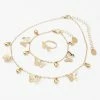 Promo 😍 Claire's Club Gold Heart Butterfly Jewellery Set - 3 Pack 🎁 -Claire’s Shop 40103 1