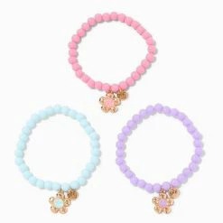Cheap 😀 Claire's Best Friends Happy Face Daisy Beaded Stretch Bracelets - 3 Pack 👍