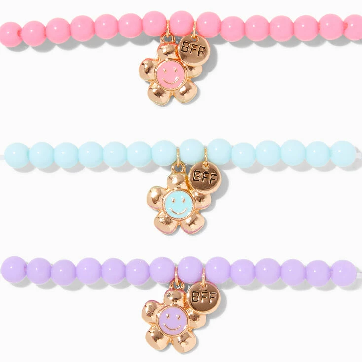 Cheap π Claire's Best Friends Happy Face Daisy Beaded Stretch Bracelets - 3 Pack π 4 Cheap π Claire's Best Friends Happy Face Daisy Beaded Stretch Bracelets - 3 Pack π - Image 2