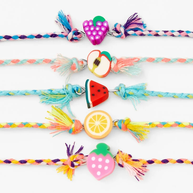 Hot Sale π Claire's Fruit Mix Bracelets - 5 Pack π 4 Hot Sale π Claire's Fruit Mix Bracelets - 5 Pack π - Image 2