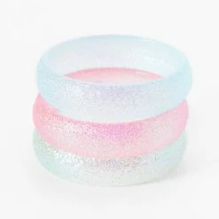 Best Sale 🔥 Claire's Club Pastel Glitter Bangle Bracelets - 3 Pack 🧨