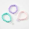 Flash Sale 💯 Claire's Club Matte Bunny & Daisy Beaded Stretch Bracelets - 3 Pack 🛒 -Claire’s Shop 44125 1