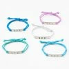 Best Sale 💯 Claire's Pastel Plaque Adjustable Friendship Bracelets - 5 Pack 🔔 -Claire’s Shop 47875 1