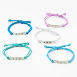 Best Sale π― Claire's Pastel Plaque Adjustable Friendship Bracelets - 5 Pack π