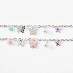 Hot Sale 💯 Claire's Best Friends Butterfly Charm Bracelets - 2 Pack 🤩 -Claire’s Shop 50356 2