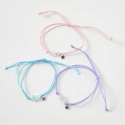Flash Sale 🔔 Claire's Best Friends Pastel Turtle Adjustable Cord Bracelets - 3 Pack 🎉