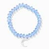 Cheapest ???? Claire's Silver Crescent Moon Blue Beaded Stretch Bracelet ❤️ -Claire’s Shop 53737 1