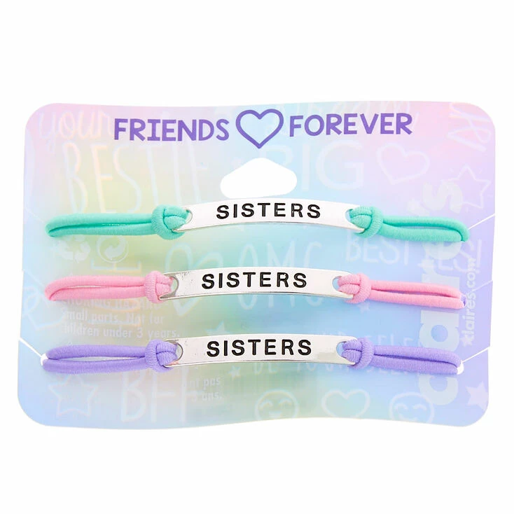 Pastel Sister Adjustable Bracelets - 3 Pack Hot Sale ???? Claire's Pastel Sister Adjustable Bracelets - 3 Pack ???? -Claire’s Shop 54170 1