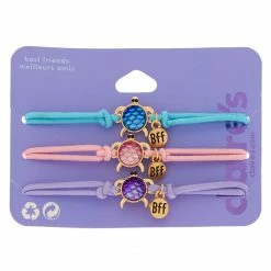 New 🥰 Claire's Pastel Turtle Stretch Friendship Bracelets - 3 Pack ✨