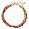 Deals ???? Claire's Red Beaded Gold Multi-Strand Bracelet ???? -Claire’s Shop 61314 1