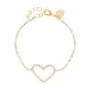 Coupon ???? Claire's Gold Rhinestone Open Heart Chain Bracelet ????