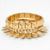 Promo ⭐ Claire's Gold Spikes Stretch Bracelets - 3 Pack ???? -Claire’s Shop 64518 1