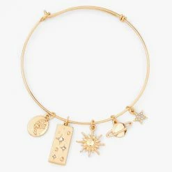 Deals 🧨 Claire's Gold Celestial Charm Bangle Bracelet 🎁