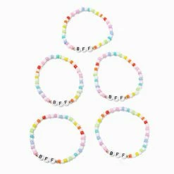 Buy ???? Claire's Best Friends Rainbow Beaded Stretch BFF Bracelets (5 Pack) ⌛