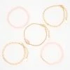Deals π Claire's Gold & Pink Beaded Bracelet Set - 5 Pack π 1 Deals π Claire's Gold & Pink Beaded Bracelet Set - 5 Pack π -Claireβs Shop 77226 1