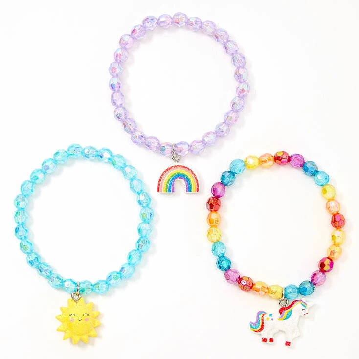 Claire's Club Magical Sunshine Beaded Stretch Bracelets - 3 Pack Wholesale ???? Claire's Club Magical Sunshine Beaded Stretch Bracelets - 3 Pack ???? -Claire’s Shop 79072 1