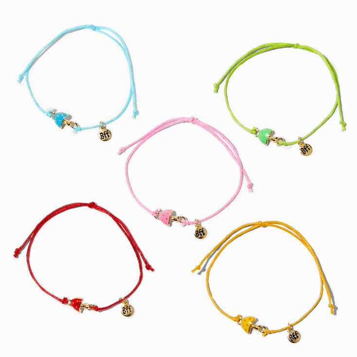 Wholesale ✨ Claire's Rainbow Mushroom Adjustable Friendship Bracelets - 5 Pack ???? 3 Wholesale ✨ Claire's Rainbow Mushroom Adjustable Friendship Bracelets - 5 Pack ????
