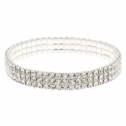 Best reviews of ???? Claire's Silver Rhinestone Stretch Bracelet ????
