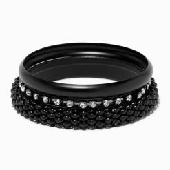 Best reviews of ❤️ Claire's Black Woven & Embellished Bangle Bracelets - 3 Pack 🌟