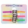 Best deal 💯 Claire's Neon Glitter Panda Stretch Friendship Bracelets - 3 Pack ⌛ -Claire’s Shop 92244 1