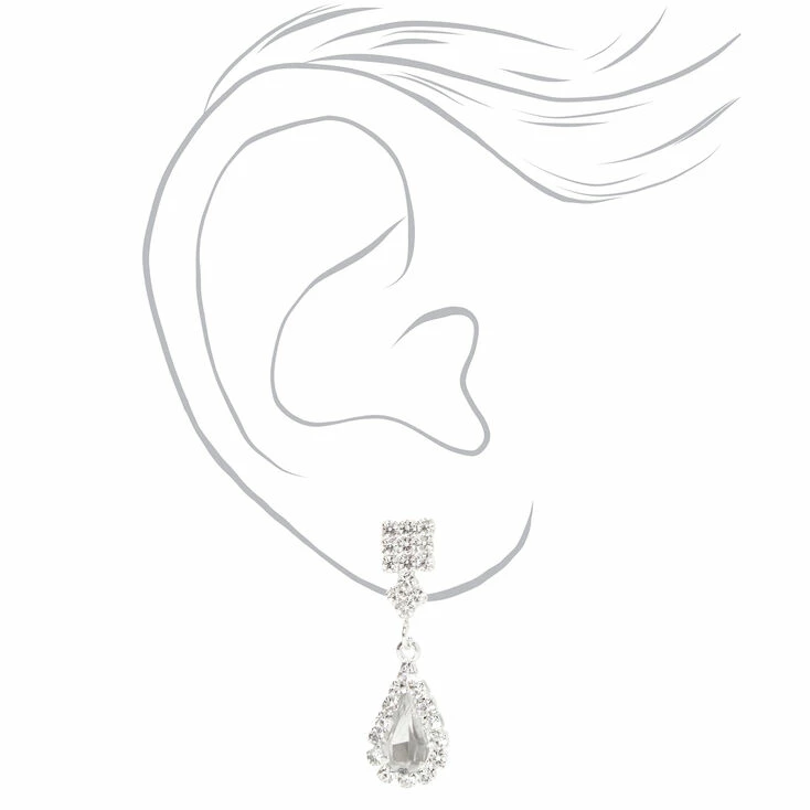 Silver Cubic Zirconia Teardrop Jewelry Set - 3 Pack Brand new ???? Claire's Silver Cubic Zirconia Teardrop Jewelry Set - 3 Pack ???? -Claire’s Shop 92957 2
