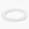 Outlet ???? Claire's Classic Pearl Stretch Bracelet - White ???? -Claire’s Shop 93029 1