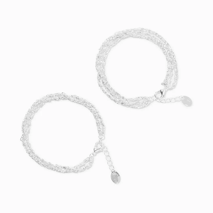 Discount 🧨 Claire's Silver Woven Multi-Strand Chain Bracelet Set - 2 Pack ✔️ 3 Discount 🧨 Claire's Silver Woven Multi-Strand Chain Bracelet Set - 2 Pack ✔️