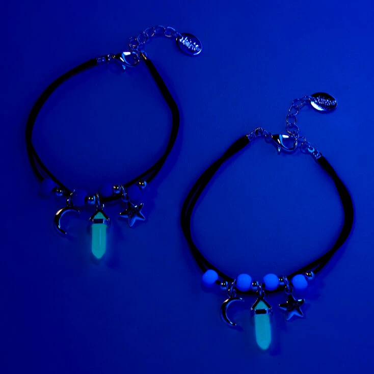 Best Friends Glow-In-The-Dark Mystical Gem Multi-Strand Bracelets - 2 Pack Promo ???? Claire's Best Friends Glow-In-The-Dark Mystical Gem Multi-Strand Bracelets - 2 Pack ???? -Claire’s Shop 99144 2